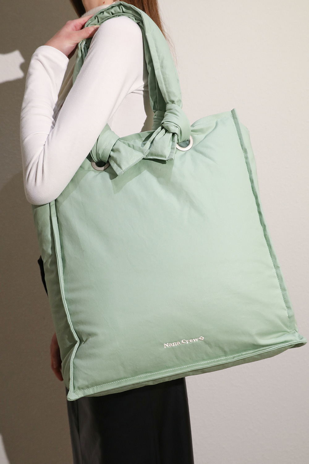 BELLY PUFFER TOTE BAG - FOREST GREEN